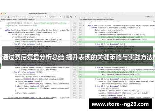 通过赛后复盘分析总结 提升表现的关键策略与实践方法